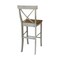 International Concepts X-back BarHeight Stool, 30" Seat Height, Hickory/Stone S41-6133 - alternate 8
